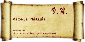 Vizeli Mátyás névjegykártya