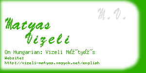 matyas vizeli business card